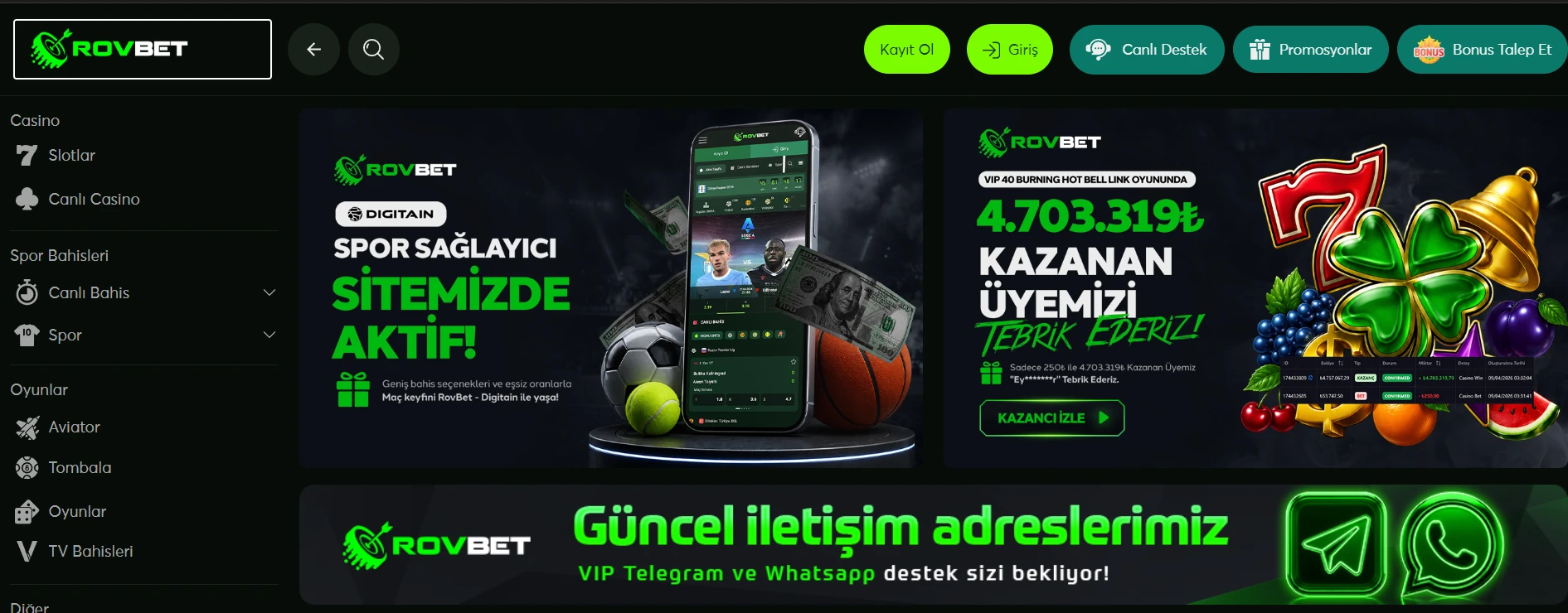 Rovbet giriş